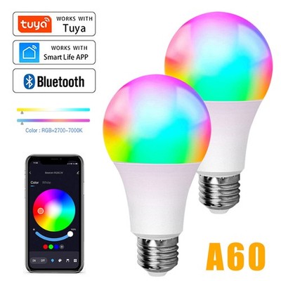1-8Pack Tuya Dimmable Smart Life RGB LED Light Bulbs Lamp 9W For