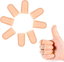 8 PCS Gel Finger Protectors 1.57 × 0.78 inch/4 2 cm, Skincolor 