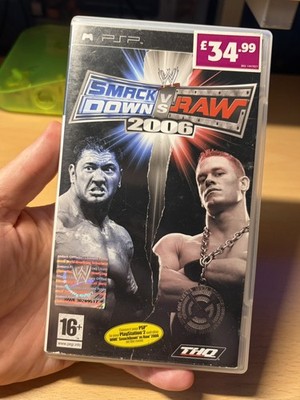 WWE SMACK DOWN VS RAW 2006 SONY PSP YUKE S THQ TESTED + CASE & MANUAL IGN 8.7/10