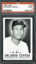 1960 Leaf #128 Orlando Cepeda - PSA 9
