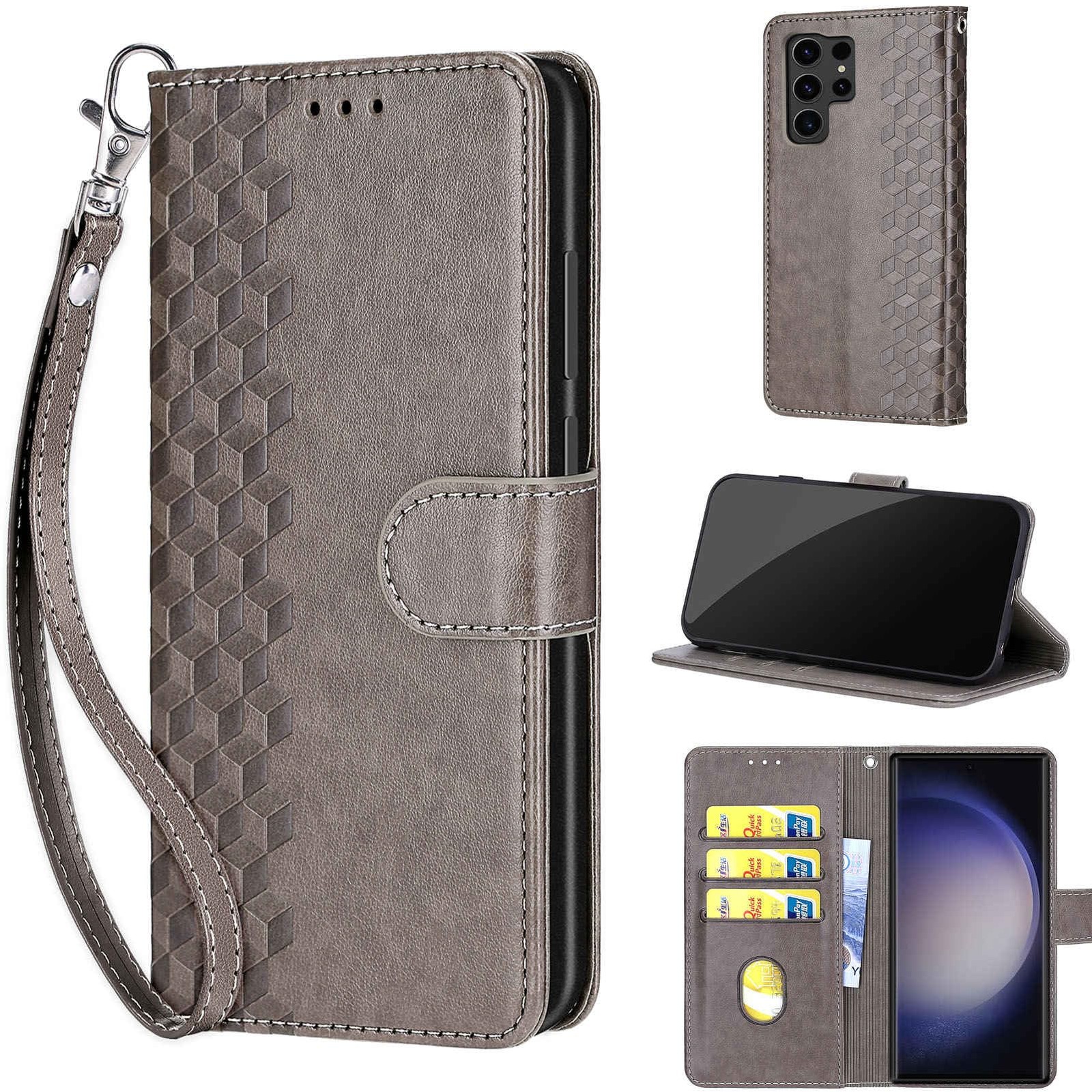Coque Samsung S24 Ultra luxe en cuir véritable et aimant invisible