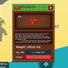 Grow A Garden : GIGANTIC RBH PHOENIX