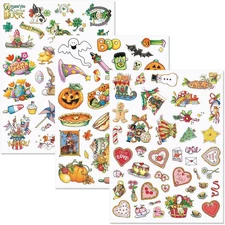 Year-Round Holidays Sticker Variety Pack 202 Assorted Stickers for Crafts