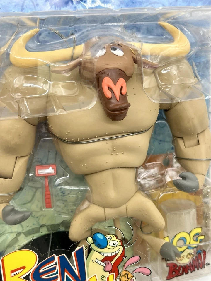 Figura de acción coleccionable Palisades Ren & Stimpy Shaven Yak 2004 con accesorios sellada Foto 3 de 4