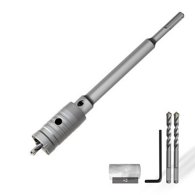 CSOOM Concrete Hole Saw 1-3/8'' (35mm) with 220mm SDS Plus Shank Connecting Ro...