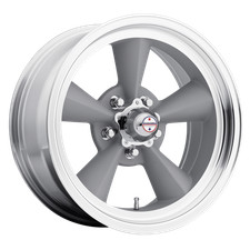 15x7 American Racing Vn309 Tt O Vintage Silver Mach Lip Wheel 5x5.5 -6mm