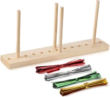 Bow Maker for Ribbon Wreath Wooden Maker Tool with U-Shaped Scissor and Twist Ti