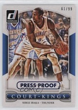 2014-15 Panini Donruss Court Kings Press Proof Blue 61/99 Serge Ibaka #37 3hd