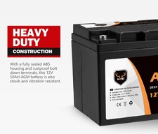 Mobi 12V 50AH AGM Battery Deep Cycle Mobility Scooter Golf Cart Camping — image 3