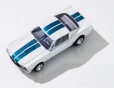 AFX 22068 HO 1965 Ford Shelby Mustang GT350 White/Blue Mega G Slot Car