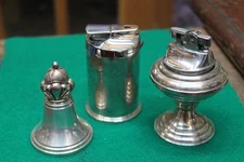 (3) VTG STERLING TABLE LIGHTERS (2) EMPIRE, FRANK M. WHITING UNTESTED NEVER USED
