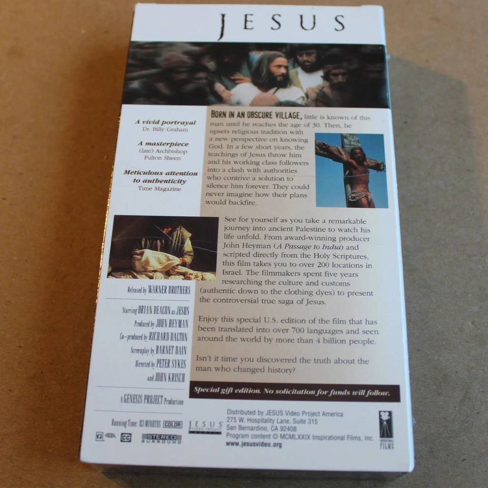 Jesus Movie 9/11 9-11 Remembrance Edition VHS Warner Brother FDNY 911 Sealed New - Image 2 of 4
