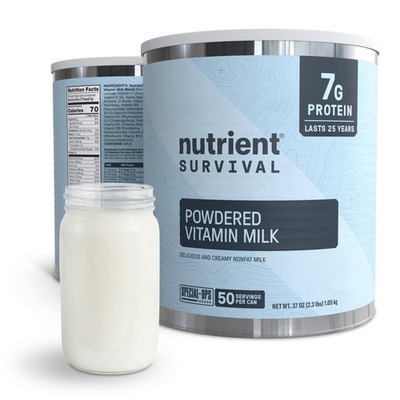 Vitamin Powdered Milk, Freeze Dried Prepper Supplies & Emergency Food Supply,...