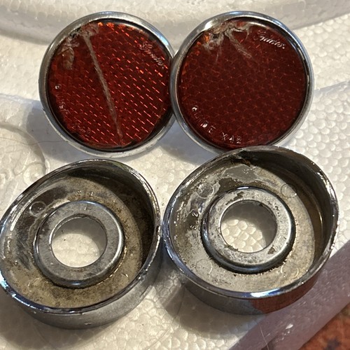 Vintage 1942 GM Tail Light Reflector With Chrome Ring Guide - Used - Picture 8 of 17