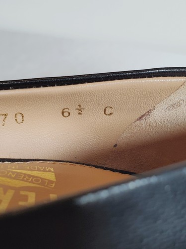 Salvatore Ferragamo Black Leather Bow Pointed Toe Pumps Vibram Women's US 6.5 C - Picture 15 of 15