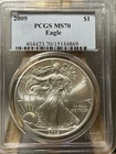 2009 $1 PCGS MS70 Silver Eagle