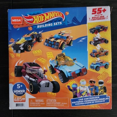 Hot Wheels Building Sets Mega Construx Car Customizer 4-Pack 485pc USED