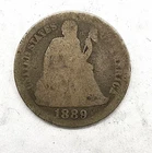 Cull 1889 Liberty Seated Silver Dime 10c US Coin You Grade It B26