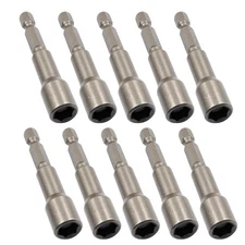 10 Pcs 5/16 Inch Hex Nut Driver Magnetic Extension Socket Drill Bit Holder