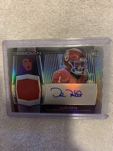 Jalen Hurts 2020 Panini Obsidian RPA /25