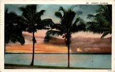 SUNSET, FLORIDA, MADE IN USA, ASHEVILLE, N. C., Postcard