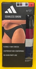 Adidas Woman's 4 Pack Multicolor Seamless Bikini Underwear Size: Medium NEW
