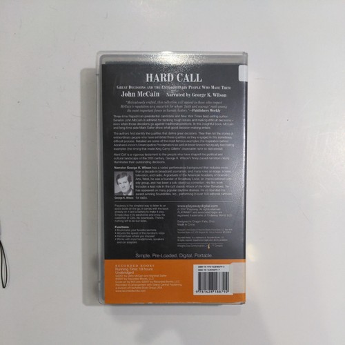 Hard Call : Great Decisions and the Extraord By John McCain Audiobook Playaway - Foto 4 di 9