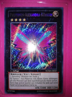 Yugioh Photonen-Alexandra-Königin Secret Rare XYZ, 1.Auflage, NUMH-DE047 Mint 