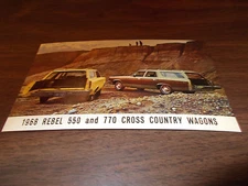 1968 AMC Rebel Station Wagons Vintage Advertising Postcard