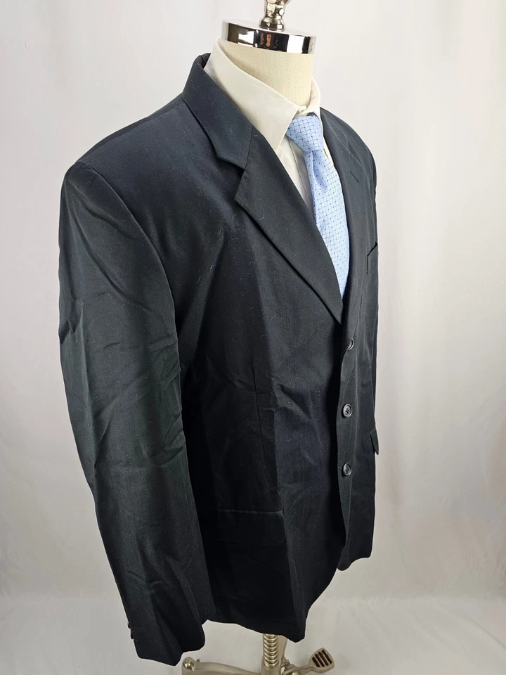 Perry Ellis Men's Black Blazer Jacket 44L - Image 2 of 4