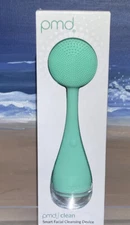 PMD Clean Smart Facial Cleansing Device Silicone Brush Anti-Aging Massager Teal
