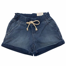 NWT JUSTICE Girl's Pull-On Denim Soft  Stretchy Shorts Sz 6- 8 Elastic Waist