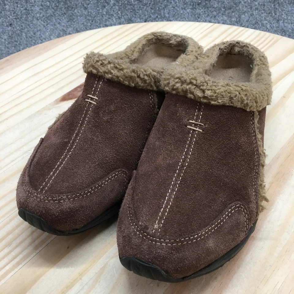 Easy Spirit Shoes Womens 8 M Too Cute Casual Slip On Mules Clogs Brown Suede - Image 3 of 4