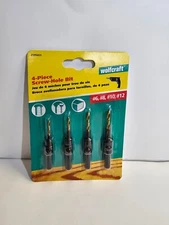 Wolfcraft 4-piece screw-hole bit #6, #8, #10, #12 - New - (O-0148)