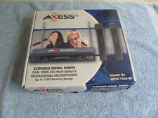 Axess Dual Wireless Professional Quality Microphones w/ Extended Range 150ft 