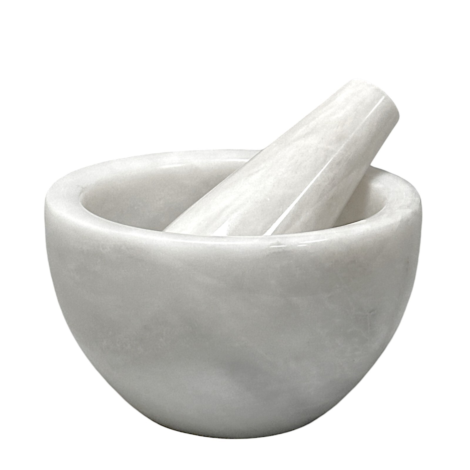 Mortaio con Pestello Marmo Bianco Carrara 12cm | Artigianale Cucina