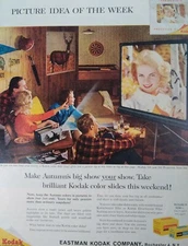 Kodak Print Ad Original Rare Vtg 1960s NY USA Color Slides Show Arrow Golf 