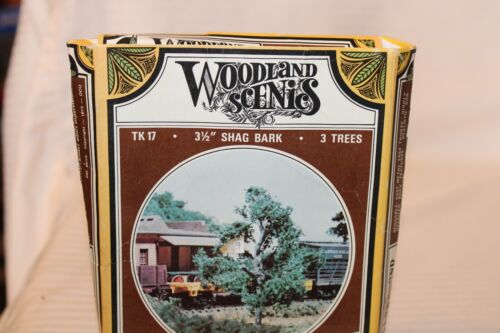 HO Scale Woodland Scenics 3.5" Shag Bark Trees Kit 3 Trees #TK17 BNOS