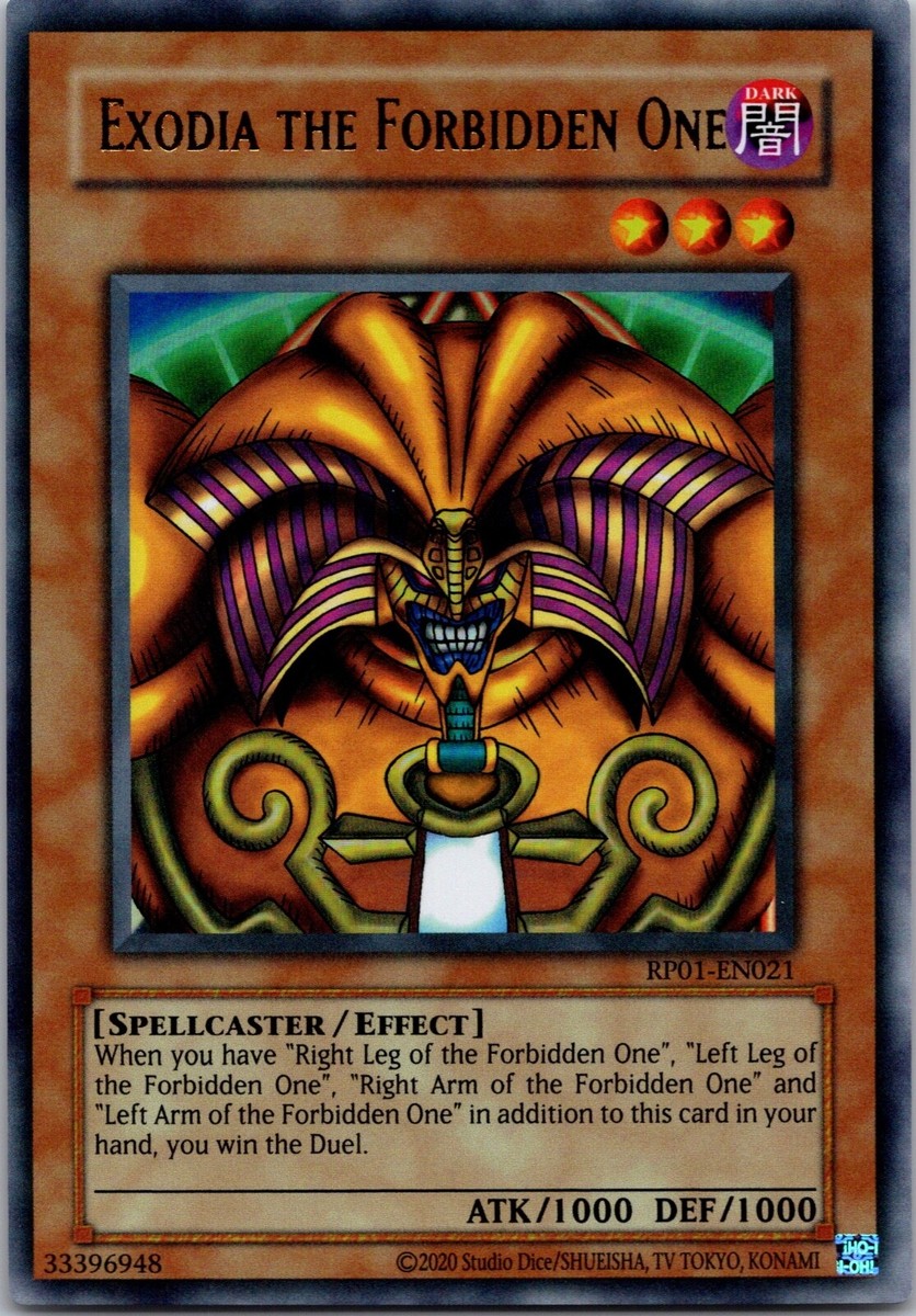 Exodia The Forbidden One RP01-EN021 YuGiOh Card TCG CCG Yu Exodia The Forbidden One RP01-EN021 YuGiOh Card TCG CCG Yu