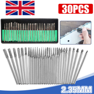 30-Piece Diamond Rotary Burr Set For Dremel – Engraving, Carving, Polishing Bits (Brand New)