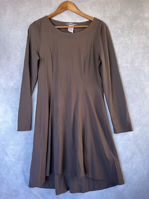 Elemente Clemente Long Sleeve Dress Chocolate Brown Lagenlook Size 2