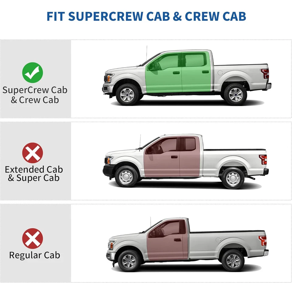 Underseat Storage Box for 15-25 Ford F-150 Crew Cab 17-24 F-250/F-350 Super Duty Foto 2 de 4