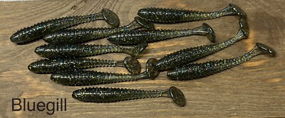 3  Paddle Tail Swimbait Soft Plastic Keitech Style Perch Walleye Bass 10/pack
