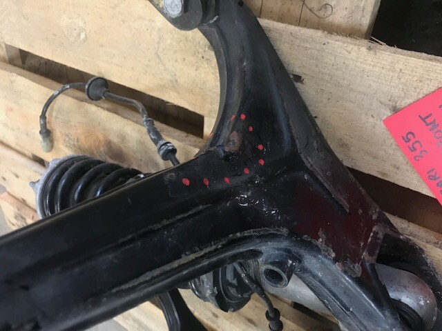 95-99 Ferrari 355 F355 RIGHT FRONT SUSPENSION CONTROL ARMS KNUCKLE KNEE SHOCK