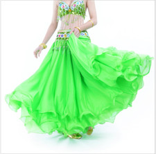 12 meters Chiffon 3 layers Spiral Long Skirt Swing Skirt Belly Dance Costumes
