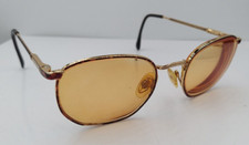 Vintage Luxottica 424 Tortoise Gold Oval Metal Sunglasses Italy FRAMES ONLY