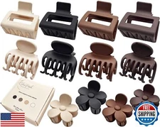 12 Pack- Hair Clips for Women Thin/Medium or Short Hair- Double Row, Rectangl