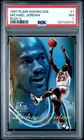 Michael Jordan 1997 Flair Showcase Row 3 Chicago Bulls Basketball Card #1 PSA 7