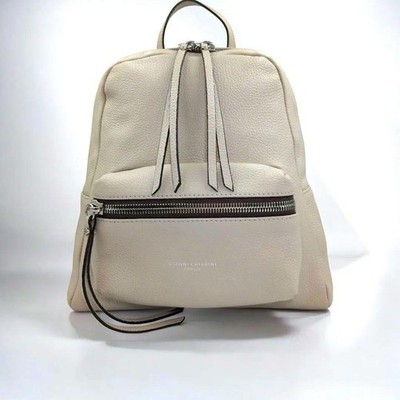 Gianni Chiarini Beige Leather Backpack Grained Leather Used