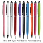 10PCS 2-in-1 Stylus Pen with Ink for iPad iPhone Android Tablets